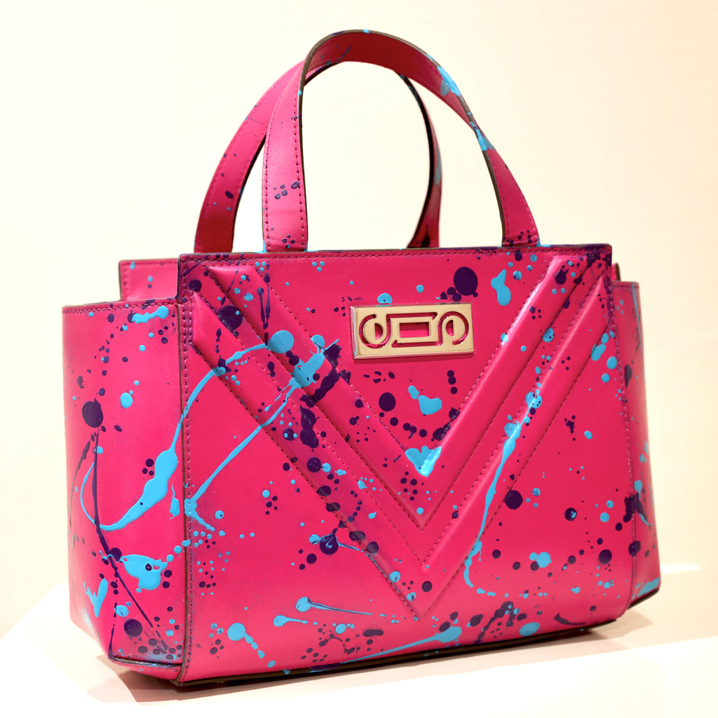 Three-quarter view of The Maja Little “Stardust” highlighting hand-painted detailing, architectural proportions, and refined contemporary Italian design.
